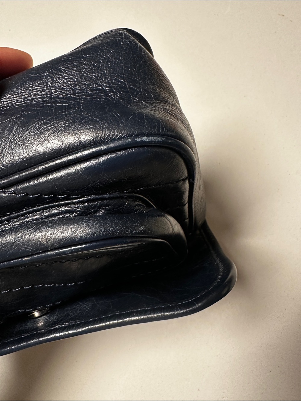Saint Laurent Niki Baby Bag in Navy Blue Leather - Picture 14 of 16